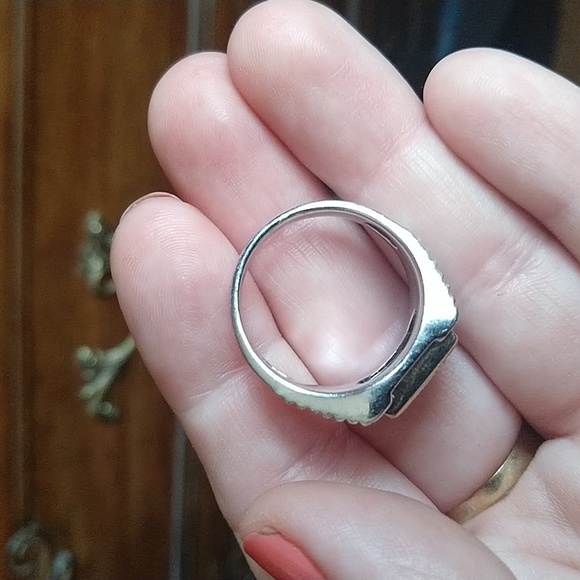 Jwbr 925 sterling silver diamond ring unisex